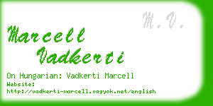 marcell vadkerti business card